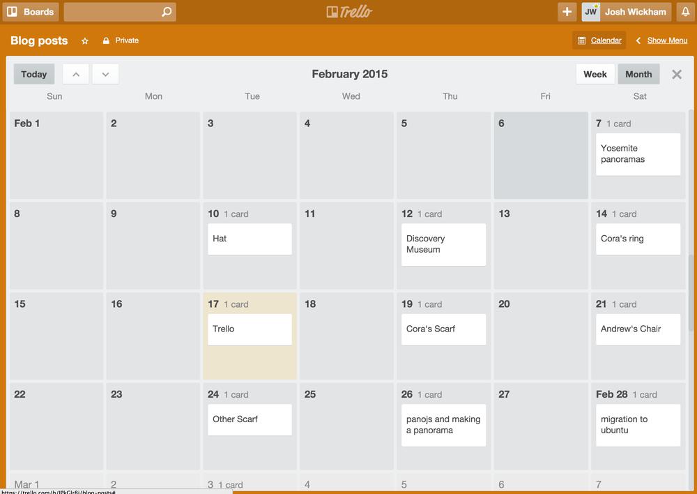 Calendar view